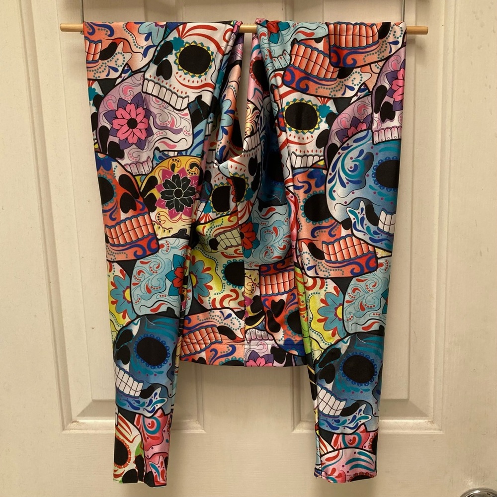 Black Milk Clothing Day of the Dead Leggings - limited, size: small / S